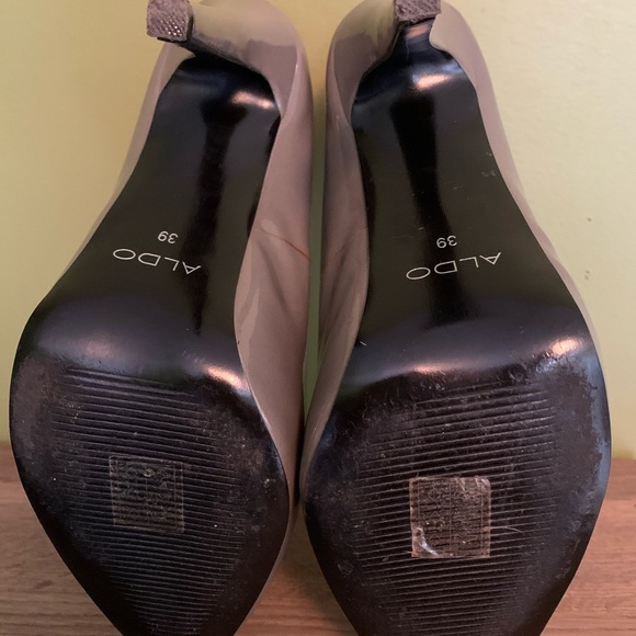 Aldo BNIB grey patent heels Sz 39 - Picture 6 of 10
